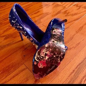 Ed Hardy Royal Blue Heels
